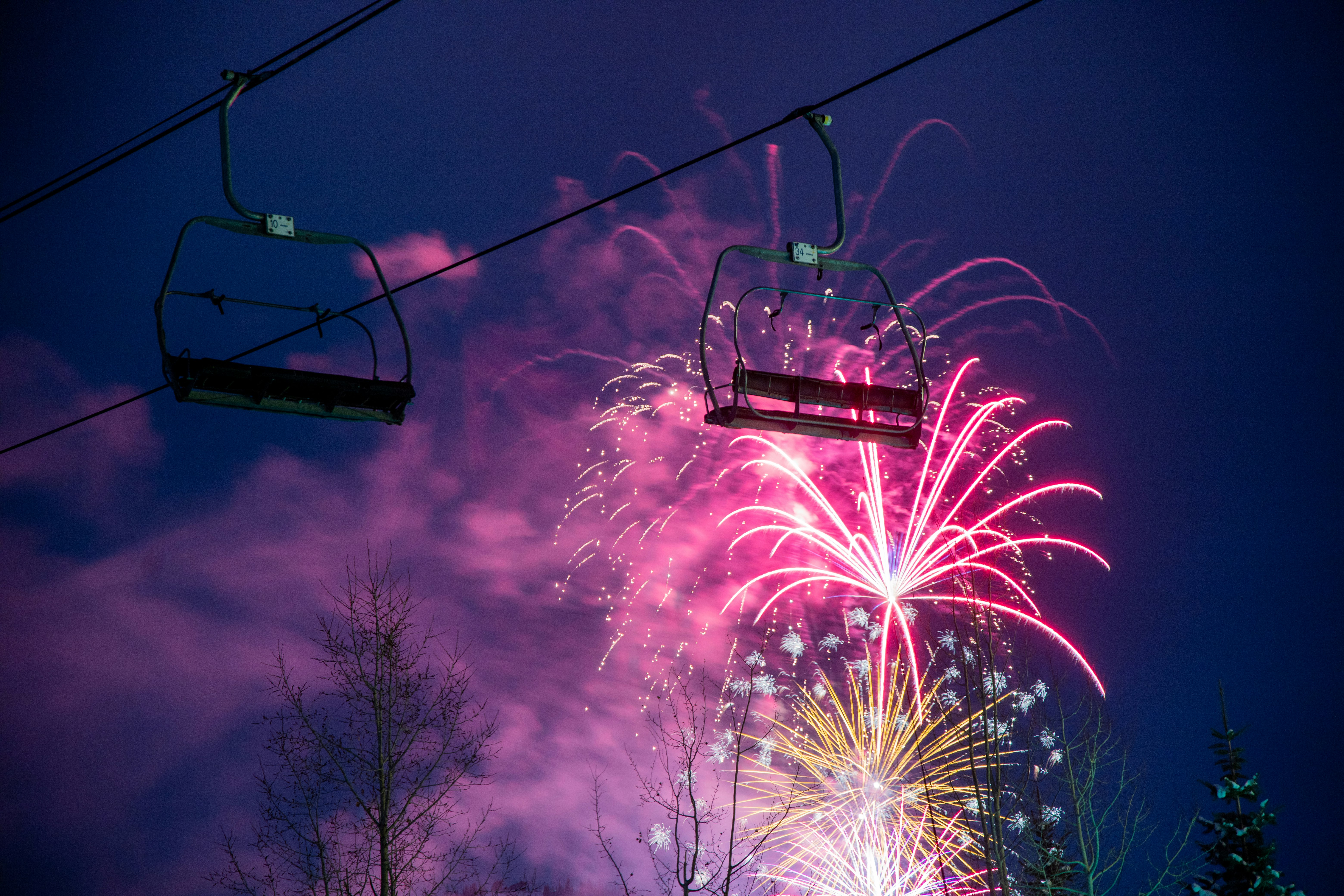 fireworks display during night time